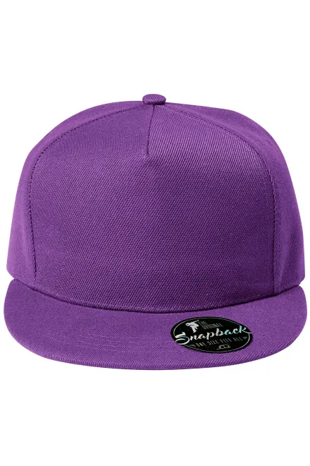 5-panelová kšiltovka s plochým kšiltem - fialová, nastavitelná