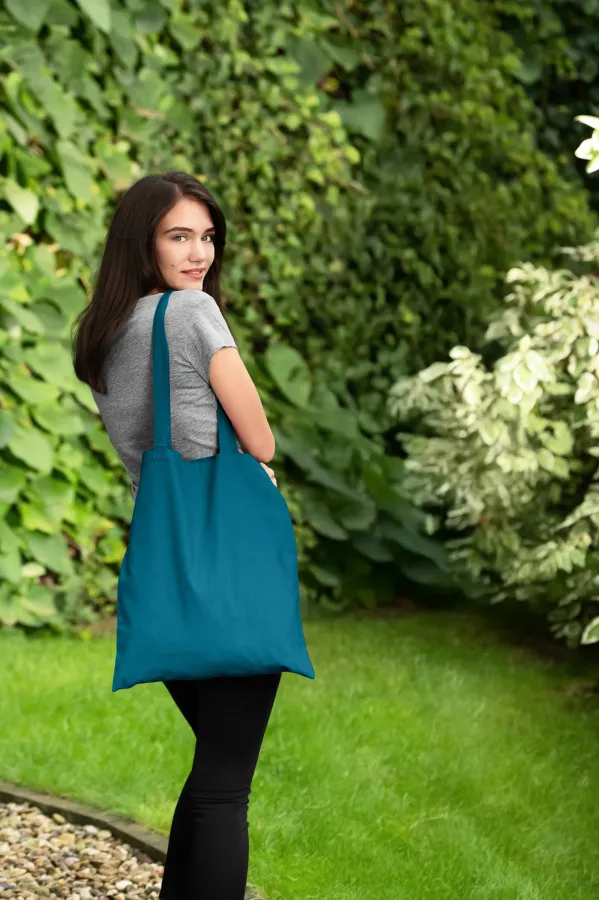 Bavlněná nákupní taška, petrol blue Bavlněná nákupní taška, petrol blue