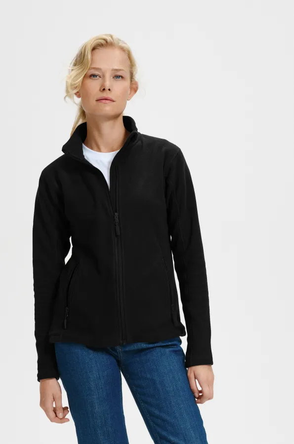 Dámská fleecová bunda kontrastní, černá Dámská fleecová bunda kontrastní, černá
