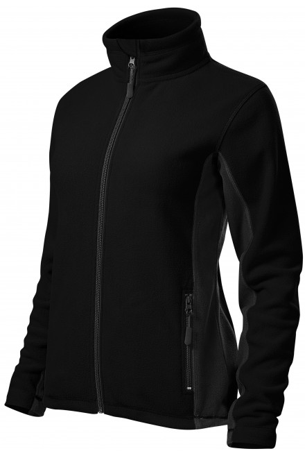 Dámská fleecová bunda kontrastní, černá, dámské mikiny