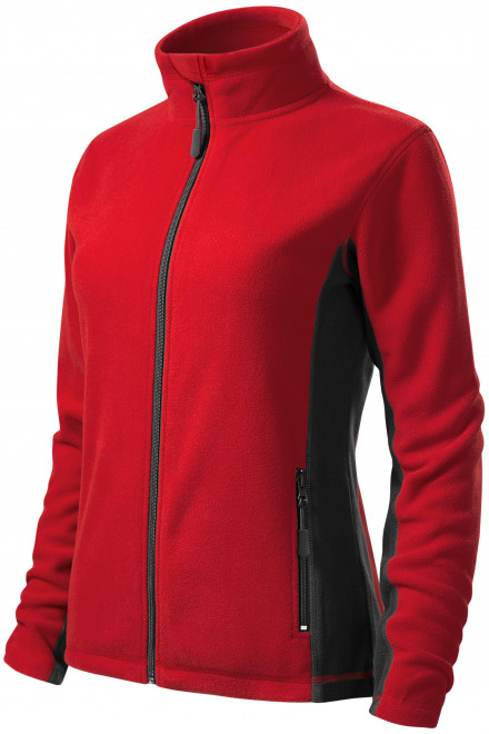 Dámská fleecová bunda kontrastní, červená, červené mikiny