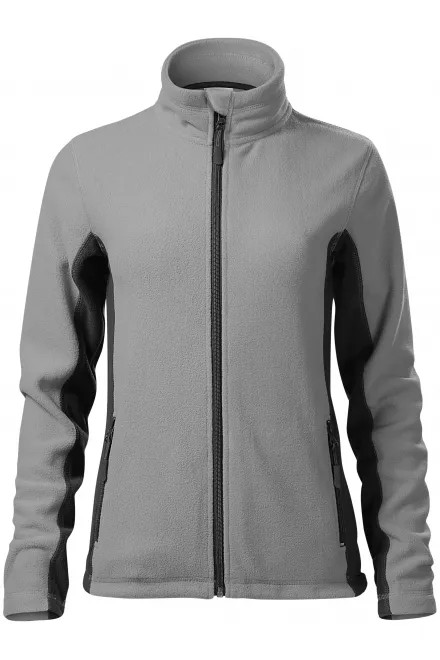 Dámská fleecová bunda kontrastní - světle šedá, XS