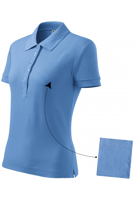 Dámská polokošile jednoduchá, nebeská modrá, dámská trička
