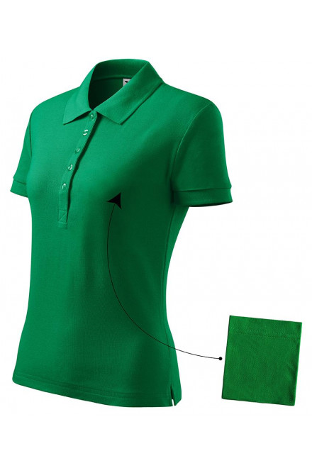 Dámská polokošile jednoduchá, trávově zelená, jednobarevná trička