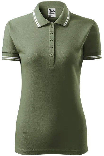Dámská polokošile kontrastní - khaki, S