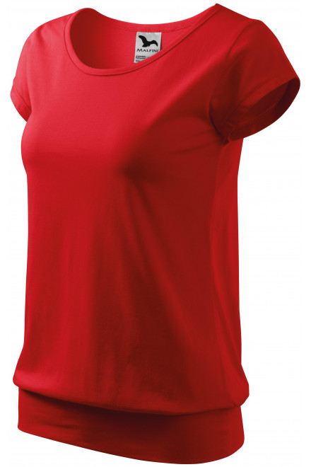 Dámské trendové tričko, červená