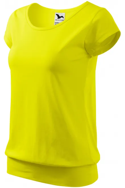 Dámské trendové tričko, citrónová