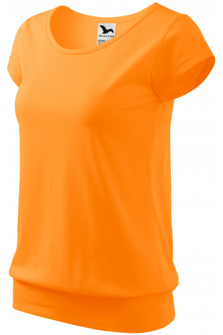 Dámské trendové tričko, mandarinková oranžová, dámská trička