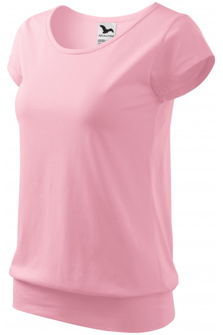 Dámské trendové tričko, růžová, trička na potisk
