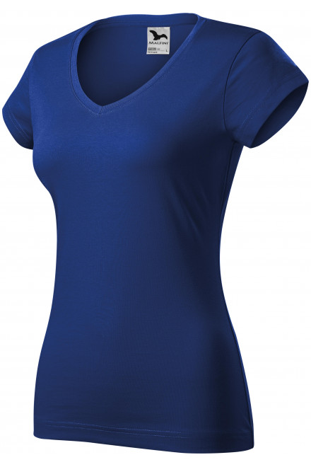 Dámské tričko s V-výstřihem zúžené, kráľovská modrá