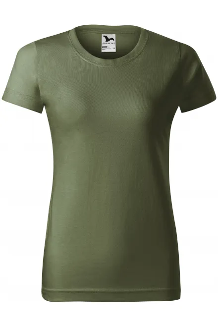 Dámské triko jednoduché - khaki, XL