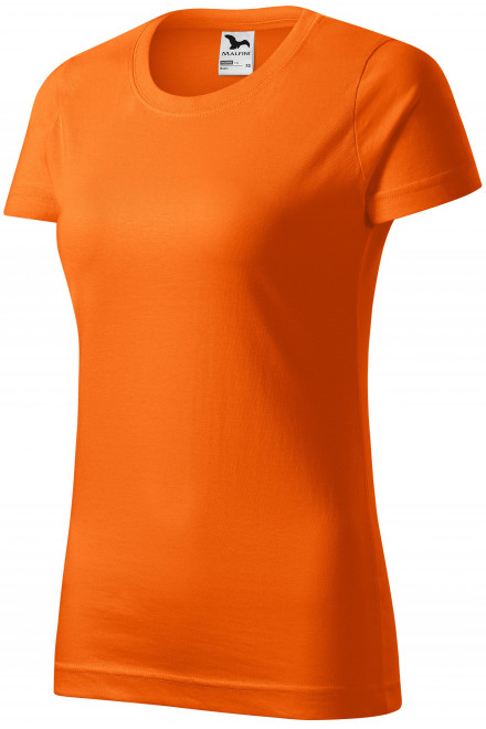 Dámské triko jednoduché, oranžová, trička s krátkými rukávy