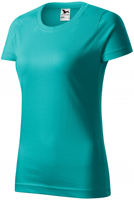 Dámské triko jednoduché, smaragdovozelená, jednobarevná trička