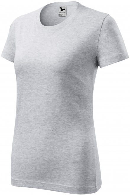 Dámské triko klasické, světlešedý melír, trička s krátkými rukávy