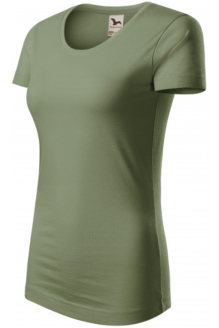 Dámské triko, organická bavlna, khaki, zelená trička