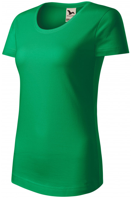 Dámské triko, organická bavlna, trávově zelená, jednobarevná trička