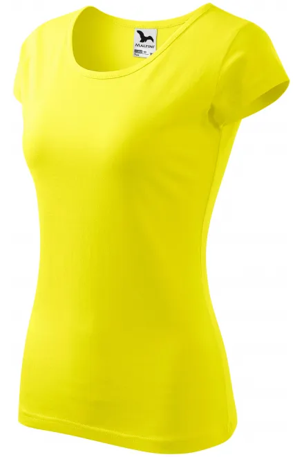 Dámské triko s velmi krátkým rukávem, citrónová