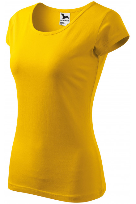 Dámské triko s velmi krátkým rukávem, žlutá