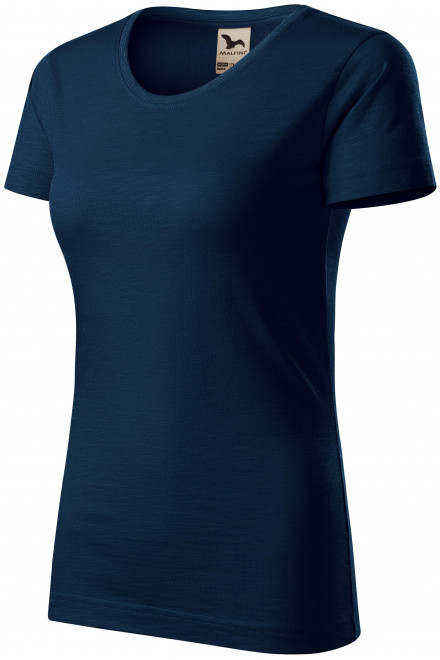 Dámské triko, strukturovaná organická bavlna, tmavomodrá, modrá trička
