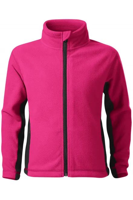 Dětská fleecová bunda kontrastní - purpurová, 134 cm / 8 let