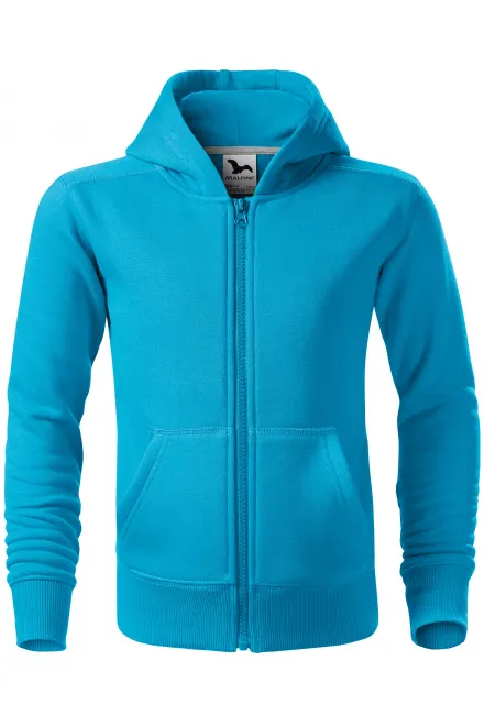 Dětská mikina s kapucí - tyrkysová, 158 cm / 12 let