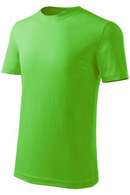 Dětské tričko klasické na leto, jablkově zelená, trička na potisk