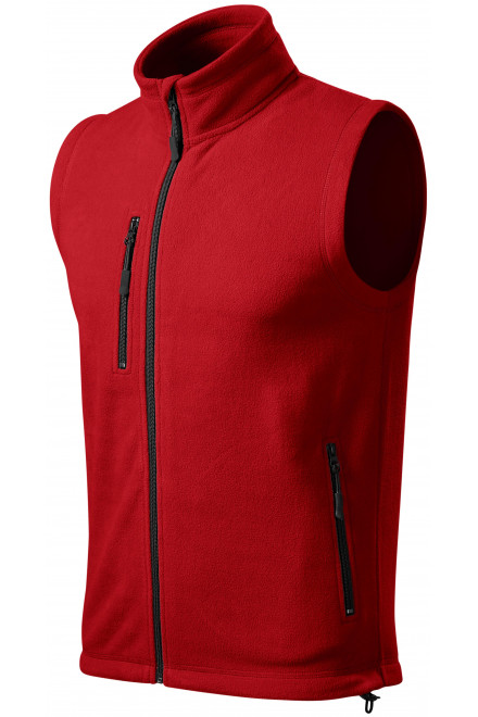 Fleecová vesta kontrastní, červená, červené mikiny