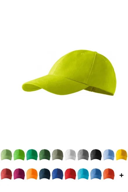 6-panelová kšiltovka, limetková