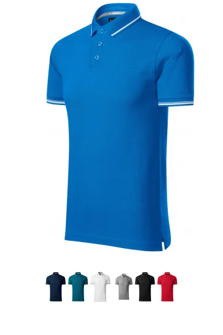 Pánská kontrastní polokošile, snorkel blue