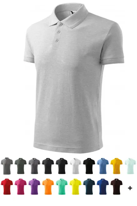 Pánská volná polokošile, světlešedý melír