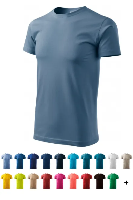 Tričko vyšší gramáže unisex, denim