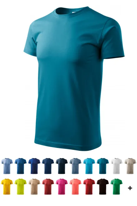 Tričko vyšší gramáže unisex, tmavý tyrkys