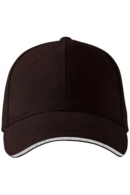 Kontrastní kšiltovka - kávová, nastavitelná