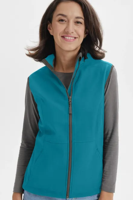 Dámská vesta zúžená, tmavý tyrkys