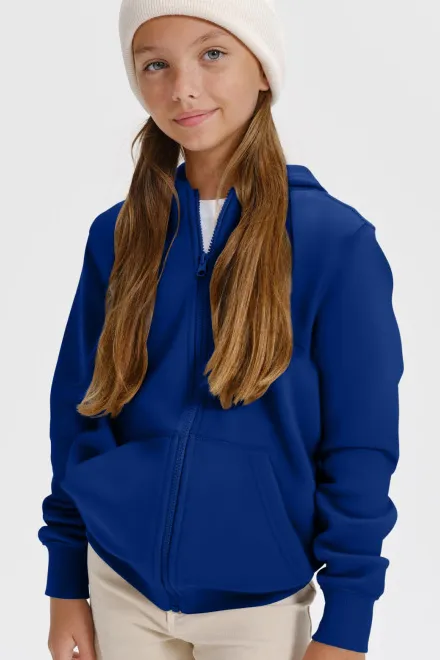Dětská mikina s kapucí, kráľovská modrá