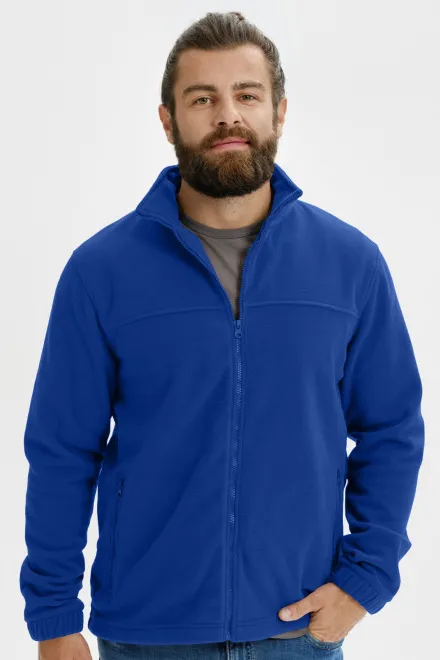 Pánska fleecová bunda, kráľovská modrá