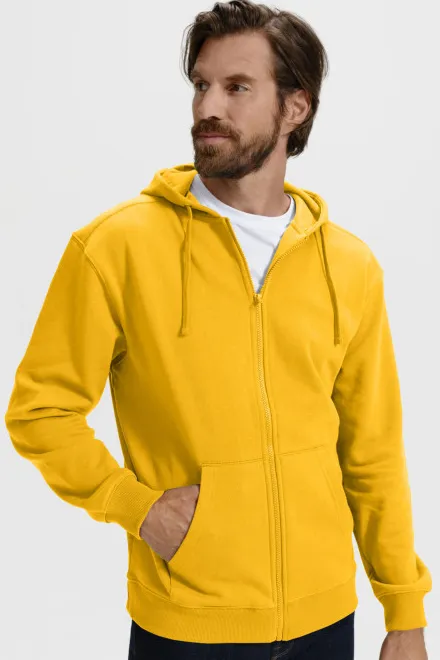 Pánská mikina s kapucí, žlutá