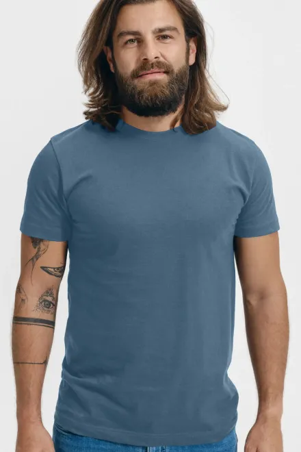 Tričko vyšší gramáže unisex, denim