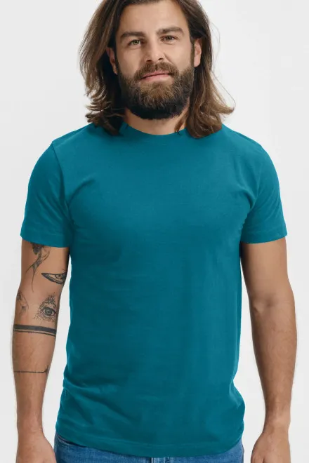Tričko vyšší gramáže unisex, tmavý tyrkys