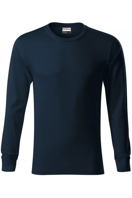 Odolné pánské tričko s dlouhým rukávem - tmavomodrá, XL