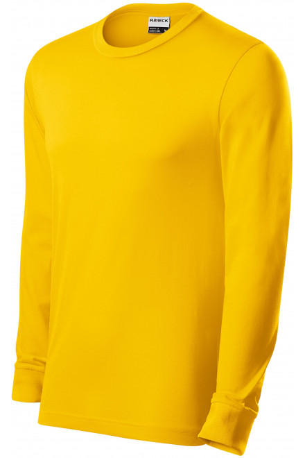 Odolné pánské tričko s dlouhým rukávem, žlutá