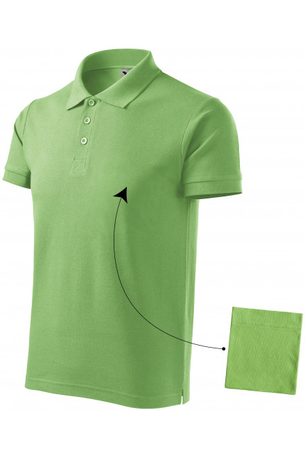 Pánská elegantní polokošile, hrášková zelená, jednobarevná trička