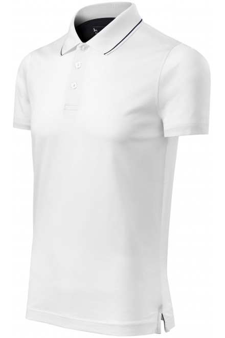 Pánská elegantní polokošile mercerovaná, bílá, trička s krátkými rukávy