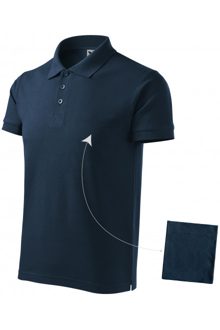 Pánská elegantní polokošile, tmavomodrá, trička s krátkými rukávy