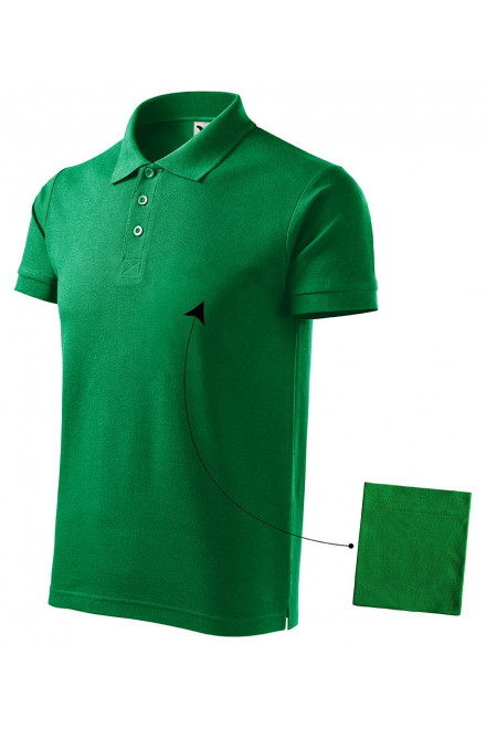 Pánská elegantní polokošile, trávově zelená, jednobarevná trička