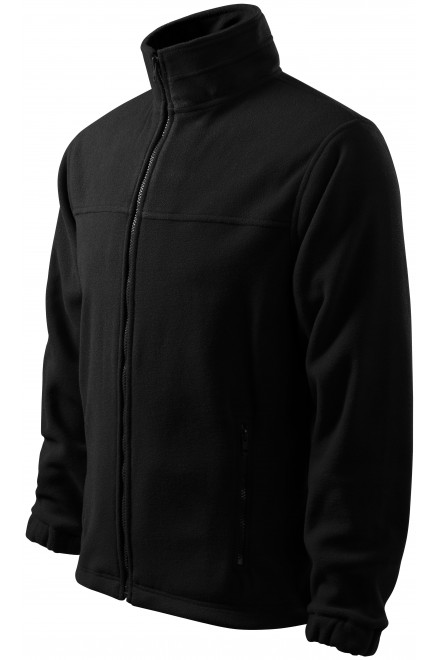 Pánska fleecová bunda, černá, mikiny bez kapuce
