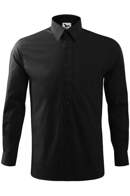 Pánská košile s dlouhým rukávem - černá, 3XL