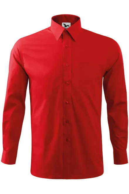 Pánská košile s dlouhým rukávem - červená, 3XL