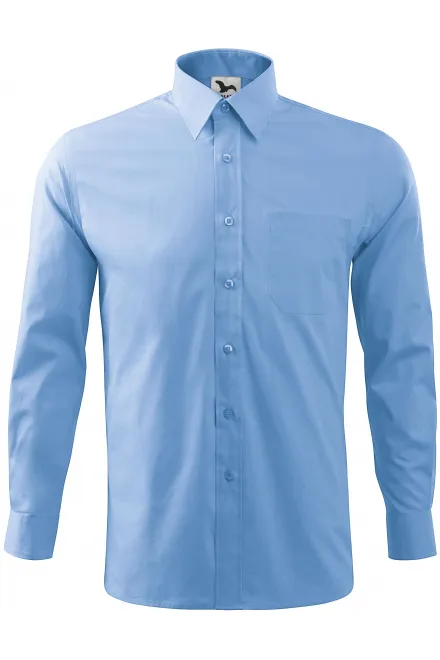 Pánská košile s dlouhým rukávem - nebeská modrá, 3XL