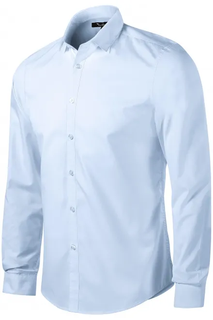 Pánská košile s dlouhým rukávem slim fit, svetlo modrá